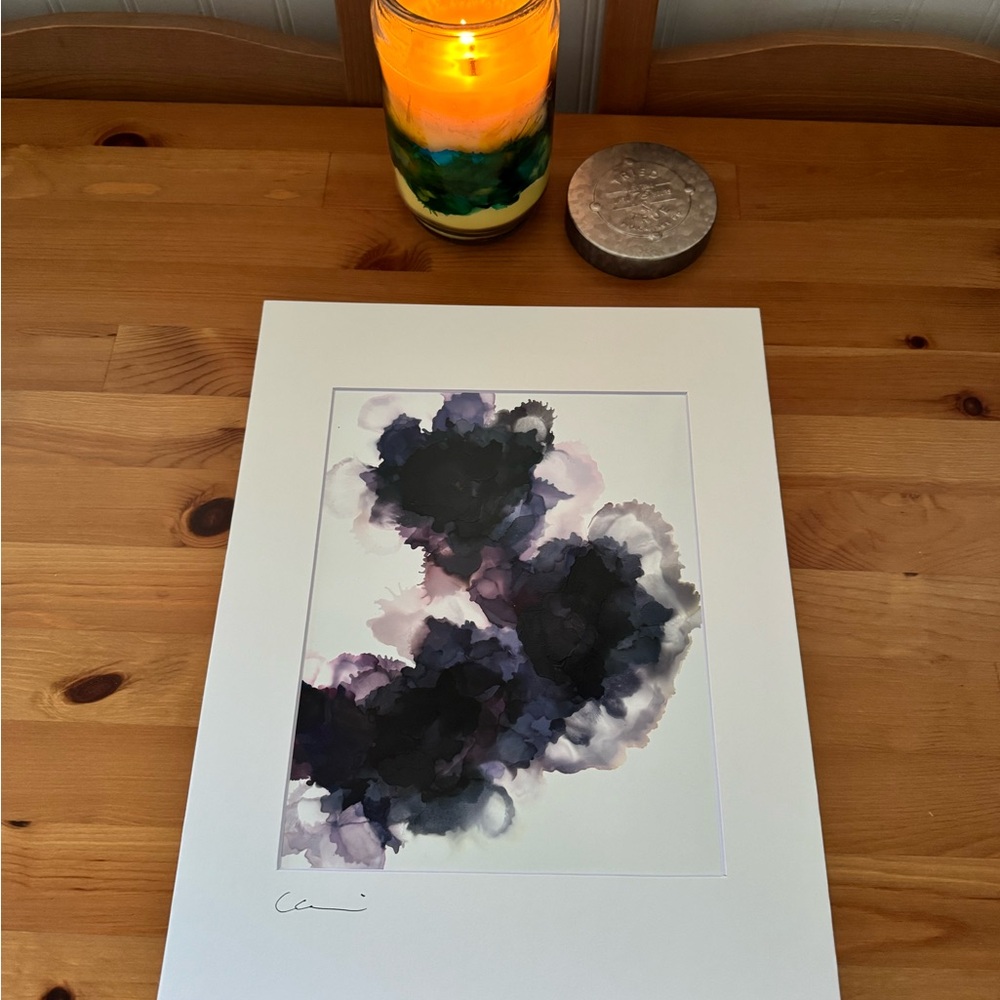 New Original Signed Artwork Alcohol Ink on Paper 205